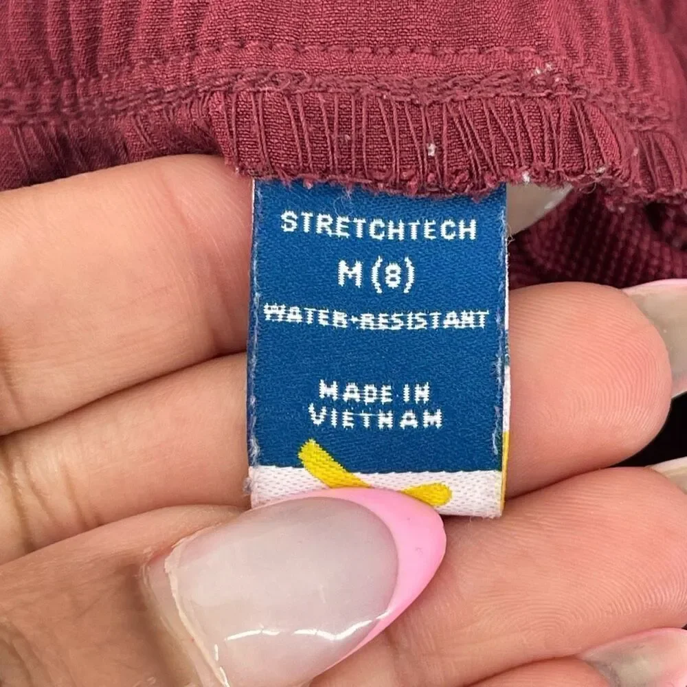 Old Navy Girls StretchTech Cargo Pants Size 8 Scarlet Oak Tapered Performance